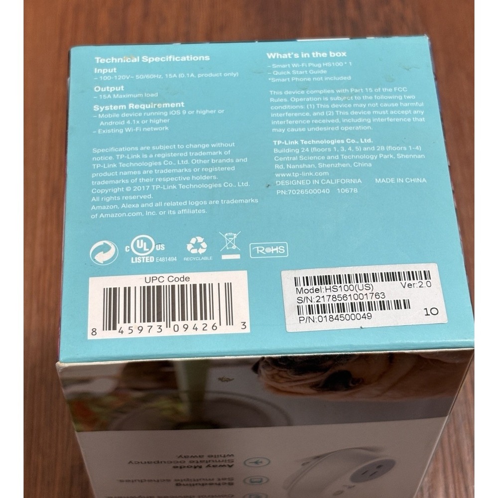 TP-Link HS100 Smart Plug Wi-Fi Works with Alexa & Google Assistant NIOB - Picture 6 of 8